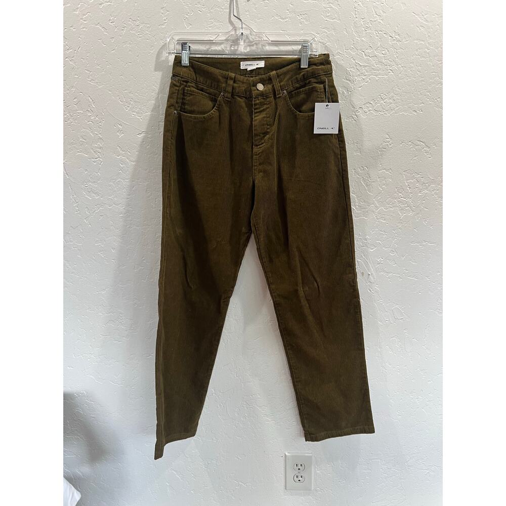 Women’s O’Neill Sutton Corduroy Pants Brown Size 27 NWT